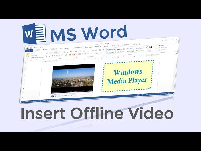 How to Insert Offline Video in MS Word