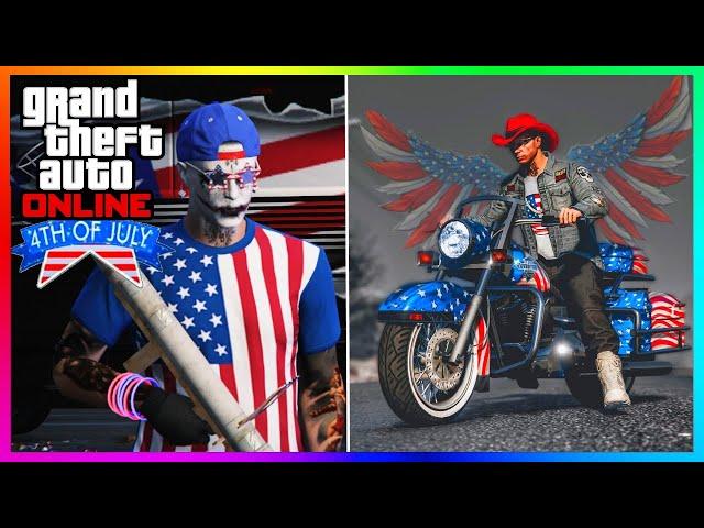 ALL NEW Limited Time 4TH JULY INDEPENDENCE DAY 2024 Content - Outfits/Cars (GTA 5 Online DLC Update)