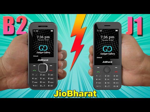 Jio Bharat B2 vs Jio Bharat J1 4G Keypad Phone 2024 Comparison under ₹1799/-