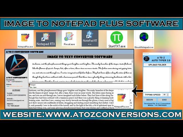 Image to Notepad wrt conversion software | auto typer software for notepad wrt