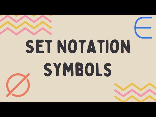 Symbols Used In Set Notation