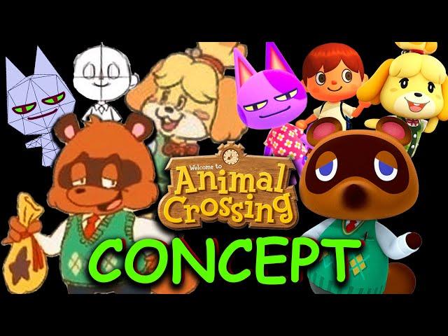 weird concept art and early designs of every Animal Crossing game