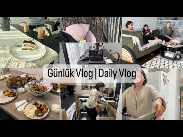 Günlük Vlog | Kardeşimde misafirlik, tiramisu tadımı, akşam yemeğinde  misafirlerimiz, ev toparlama