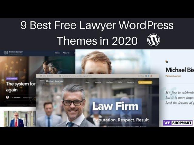 9 Best Free Lawyer WordPress Themes | Free Lawyer & Attorney Wordpress Themes for Law Website