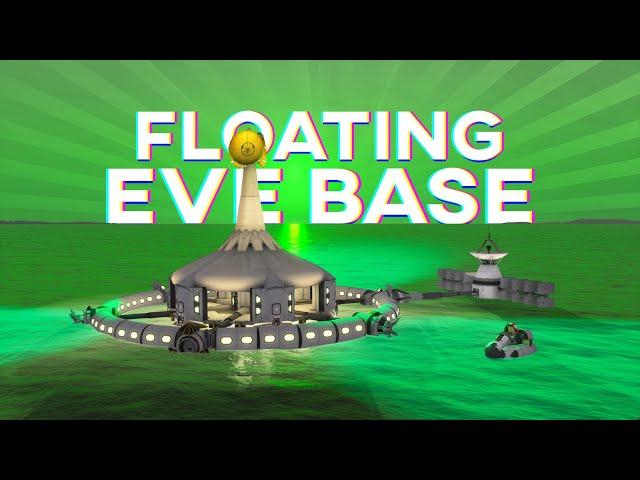 Using an SSTO to Build a FLOATING Single-Launch Polar Eve Base! - KSP