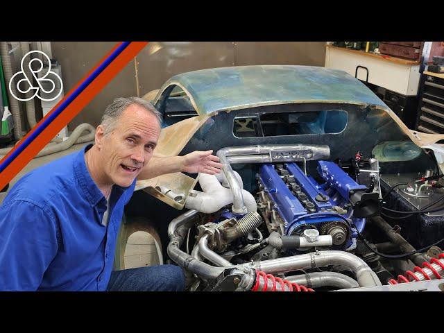 A93 Keeping twin turbos cool. Oil and coolant lines w/ Evil Energy Review. Arete Supercar project.