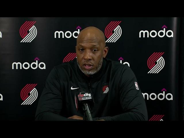 Chauncey Billups Postgame Interview | Portland Trail Blazers 99, Oklahoma City Thunder 109