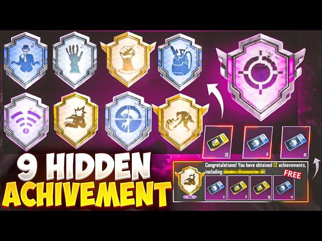 ALL NEW HIDDEN ACHIVEMENT IN BGMI | TOP 9 HIDDEN ACHIVEMENT IN BGMI | NEW HIDDEN ACHIVEMENT IN BGMI