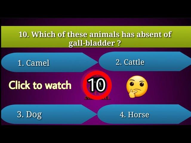 Veterinary Quiz |Part 10 Question and Answers.....