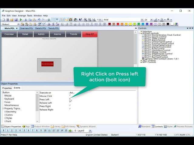 WinCC v7.4 Step By Step #9: WinCC Screen Navigation ️  Learn SCADA Programming #WinCCGURU