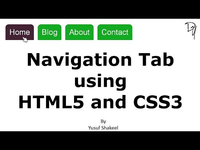 Navigation Tab using HTML5 and CSS3 - No JavaScript