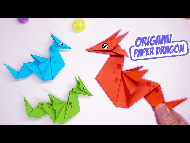 Origami Dragon || Easy origami cute dragon || How to make paper dragon