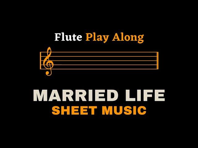 Married Life (Theme from "UP") | Flute Play Along (Sheet Music/Score)