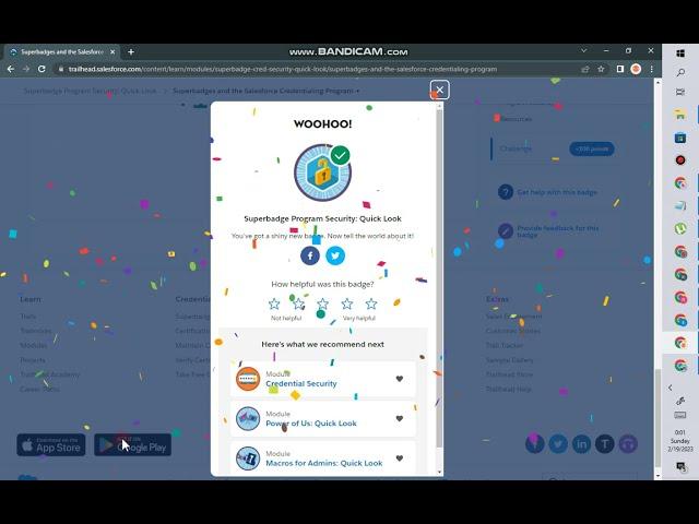 Superbadges and the Salesforce Credentialing Program | QUIZ | Superbadge Program Security:Quick Look