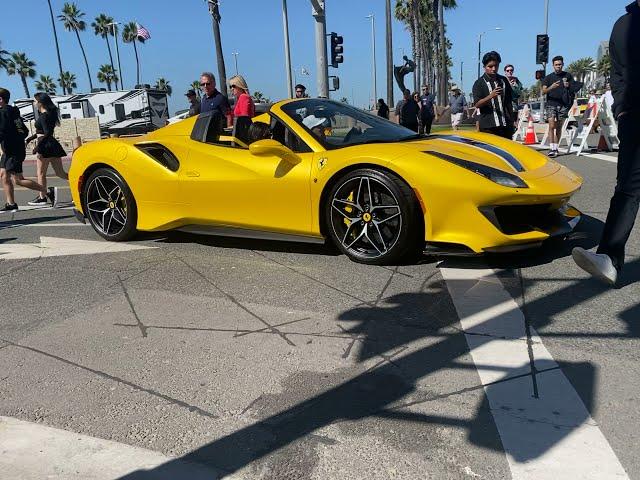 la ferrari leaving car meet