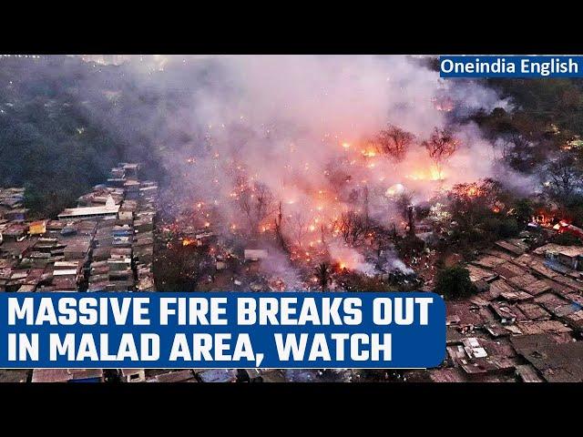Mumbai: 800-1000 huts gutted in Malad Slum as Level 3 fire breaks out | Oneindia News