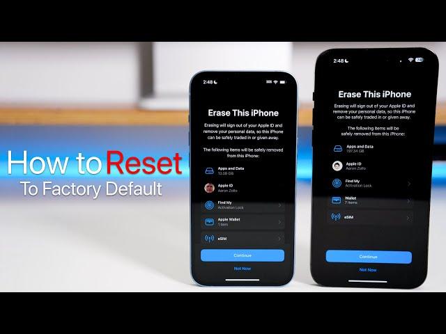 How To Correctly Reset iPhone To Factory Default (eSIM too)