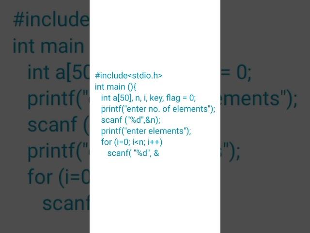 linear Search code