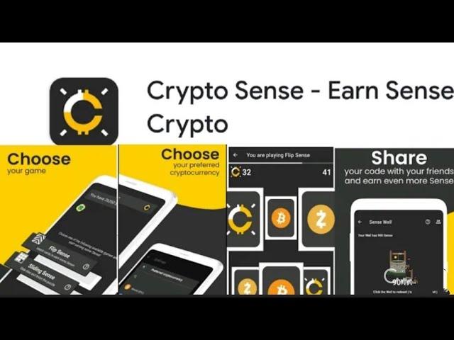 Crypto Sense - ilovasi orqaliy har hil oyinlar oynab kripto valyuta ishlash !