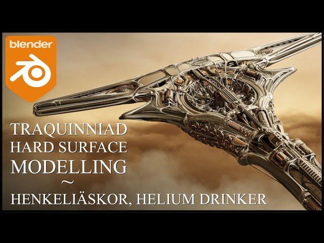 Blender hard surface modelling timelapse, Henkeliäskor, the helium drinker.