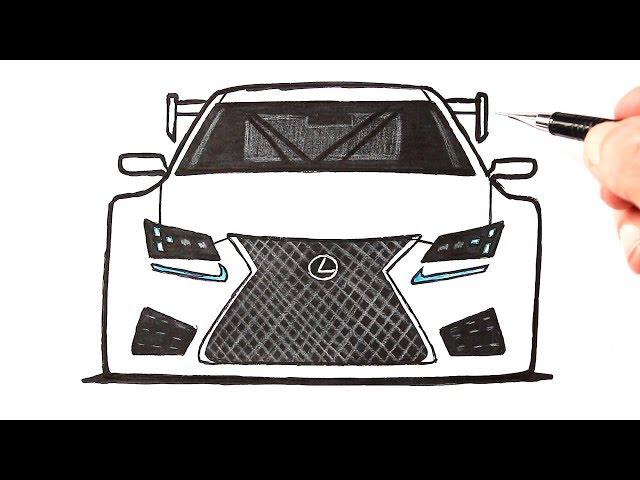 How to draw a Lexus car #drawhome