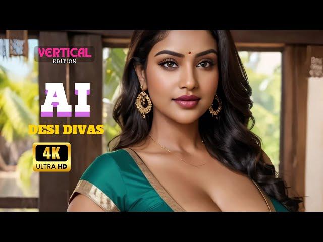 4K AI Desi Divas Lookbook Ep - 62| The Train 1 | AI Fashion Unveiled #lookbook #saree #trending