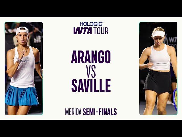 Emiliana Arango vs. Daria Saville | Merida 2025 Semifinal | WTA Match Highlights