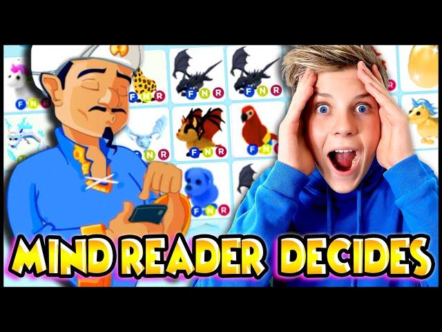 Mind Reader Gets THE BEST TRADES in Roblox ADOPT ME! INSANE TRADES! Akinator Decides Trades