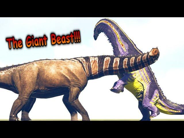 ARGENTINOSAURUS vs. T-REX/SPINO and SAUROPODS | ARK Dino Battle