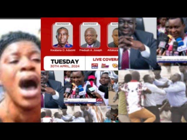 Breaking news! Aduomi fans vs Kwabena Boateng fans clash at Ejisu as Election goes on! Bawumia and