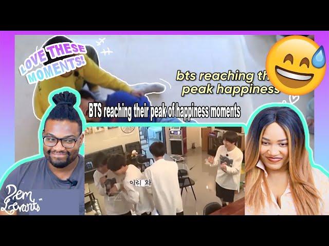 BTS reaching their peak of happiness moments| REACTION