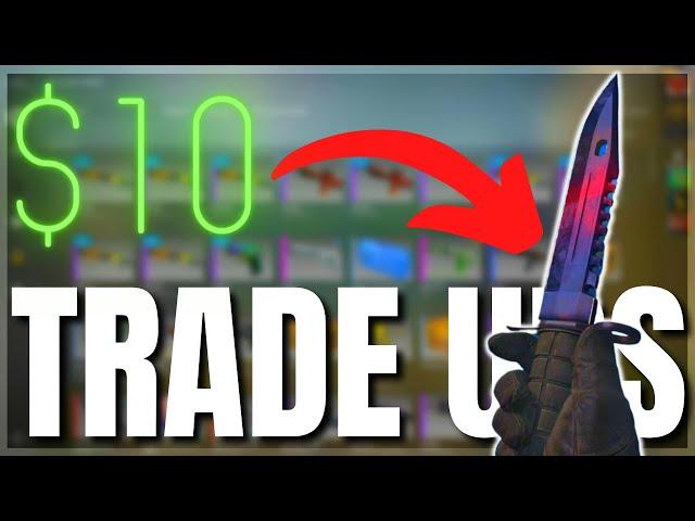 $10 TO A KNIFE BY DOING CS:GO TRADE UPS! (EP. 1)