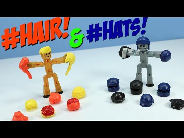 Stikbot Action Pack Roll Play Accessory Hair Styling and Armor Hats