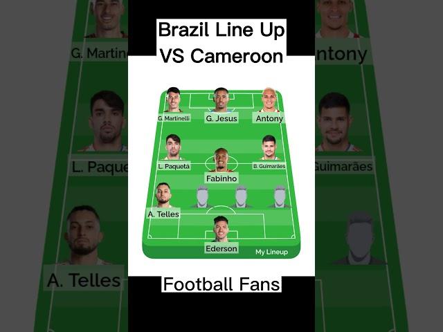 Brazil Line Up Prediction VS Cameroon#short #worldcup2022 #richarlison