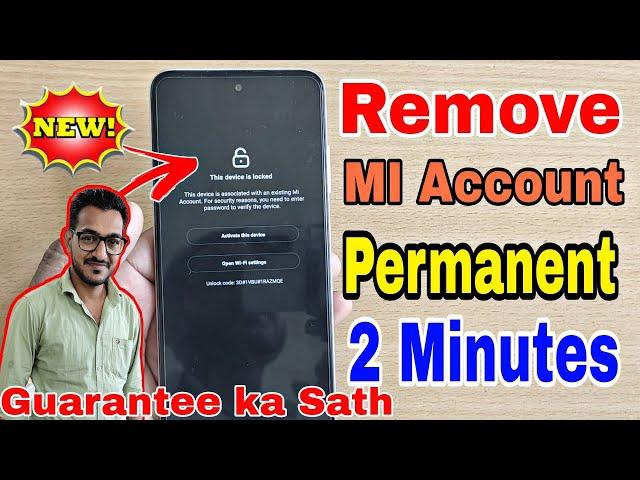 New Trick || How to Remove Mi Account Permanently ||Active Mi Account || Unlock Mi Account Redmi 