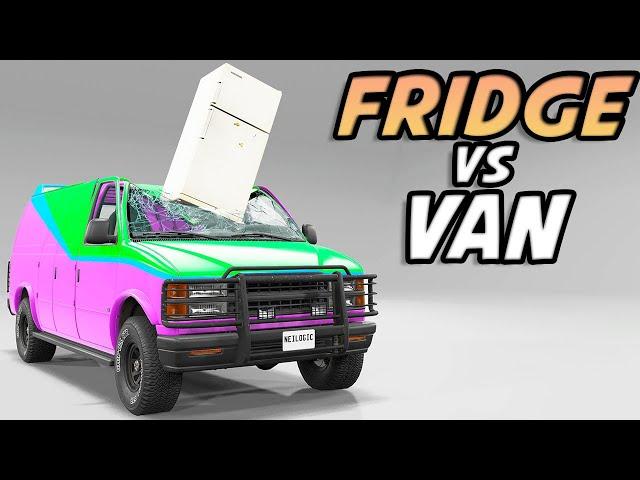 Dropping The NEW BeamNG Fridge Prop From 500ft! Smashing Cars With A Refrigerator!