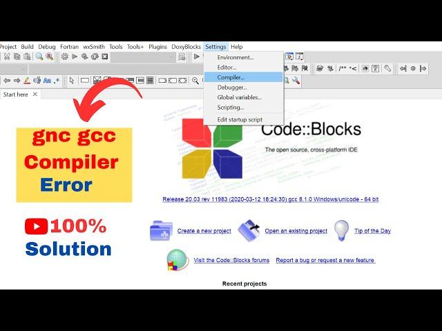 Fix Code Blocks Can't Find Compiler Executable in your Configured Search path's the GNU GCC Compiler