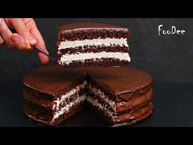 Chocolate cake - incredibly tasty and juicy homemade cake