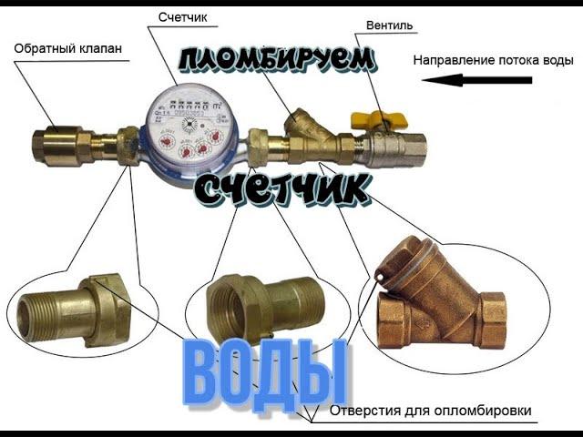 УСТАНОВКА ПЛОМБЫ  НА СЧЕТЧИК ВОДЫ