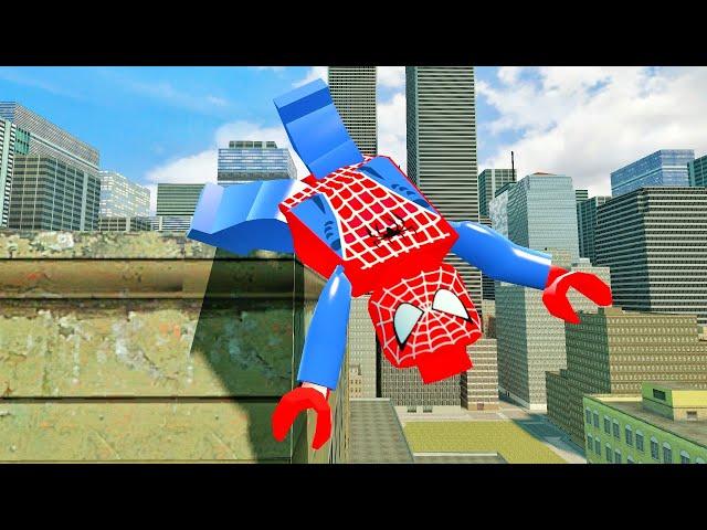 Lego Spiderman Ragdolls Physics (GMOD) Episode 663