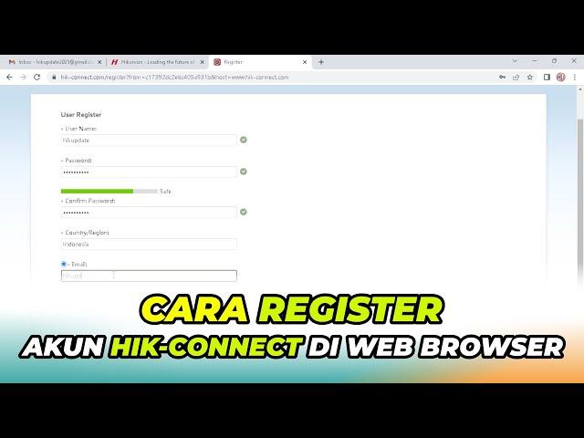 Cara Register Akun Hik Connect Melalui Web Browser