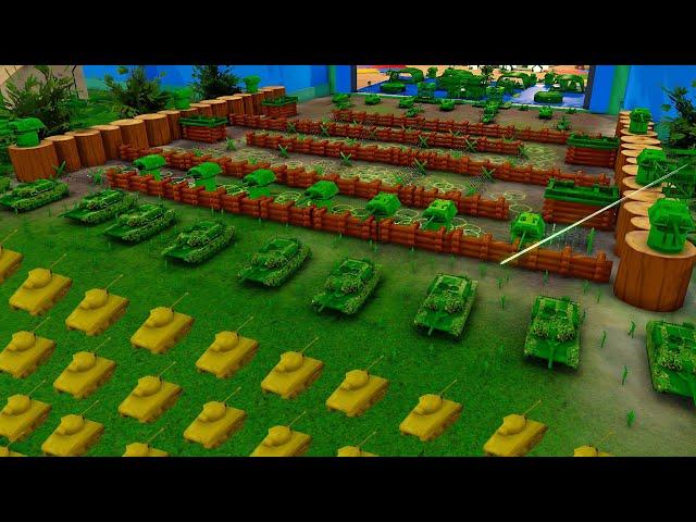 Largest Green Army Men FORTRESS Defense Ever! - Attack on Toys