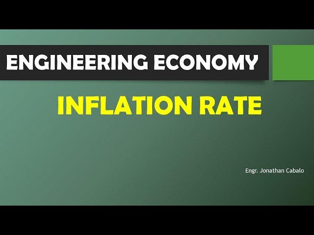 Inflation rate with examples -  Engineering Economy (Taglish)