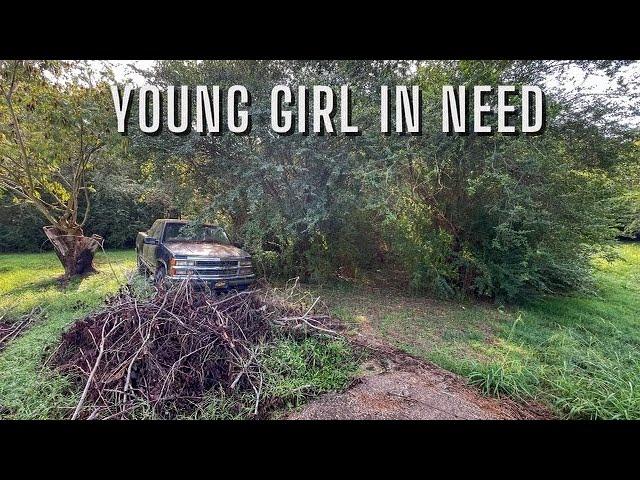 FREE brush REMOVAL for young ladies FIRST HOME.  HUGE OVERGROWN LOT OUT OF CONTROL.