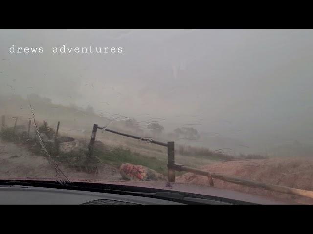 Tornado like winds and rain storm at a lookout in Adelaide, Australia [4K]