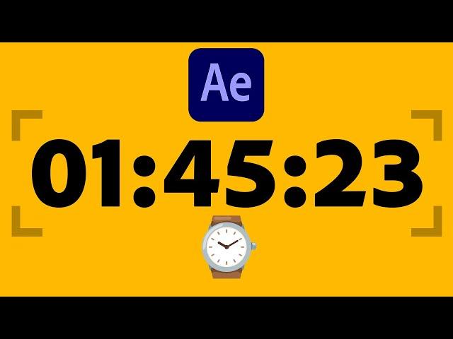 After Effects: Countdown/Countup Timer Tutorial ⏱ Hours, Minutes and Seconds