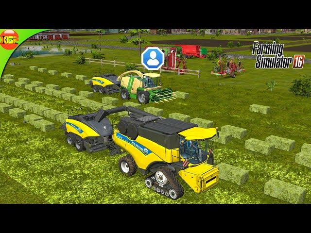 We Made 200 Grass Bales From One Field Only | Farming Simulator 16 Multiplayer Gameplay