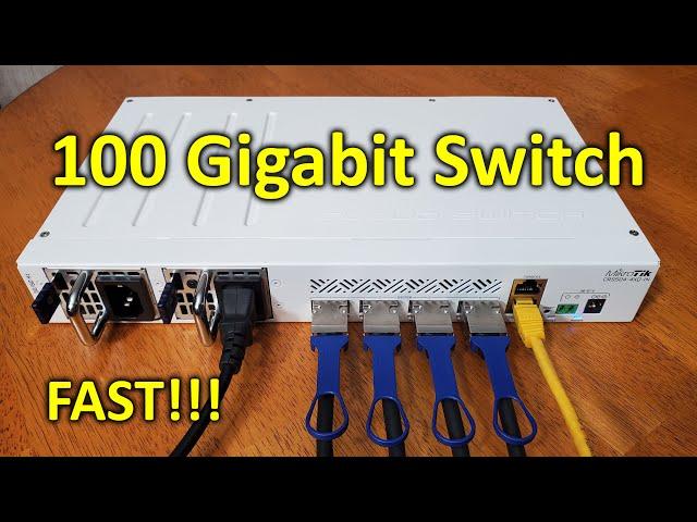 Mikrotik CRS504-4XQ-IN 100GbE Network Switch Review, Setup, and Testing