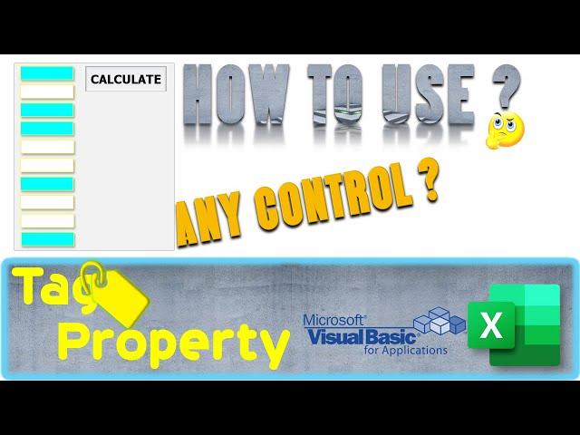 How to Use the Tag Property of Any Control Using Excel VBA|It's Very Simple!