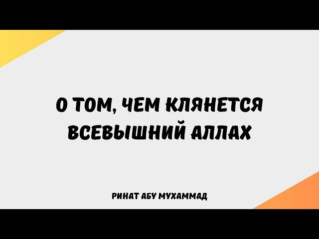 503. О том, чем клянется Всевышний Аллах